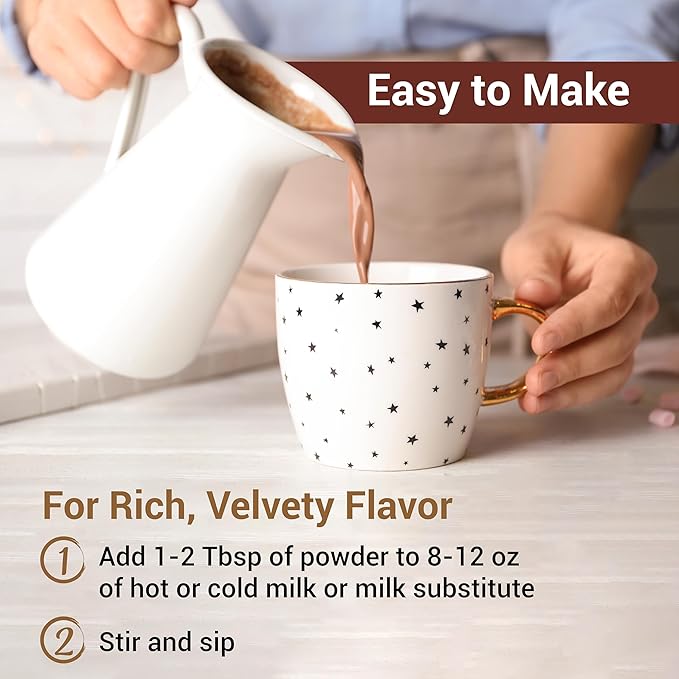 MilkBoy Gluten Free Hot Chocolate Mix for Cold or Hot Cocoa - Kosher, Vegan, Gourmet Swiss Chocolate Drink Mix With 12 Servings, Made in Switzerland, Rainforest Alliance Certified Cocoa, 12 OZ