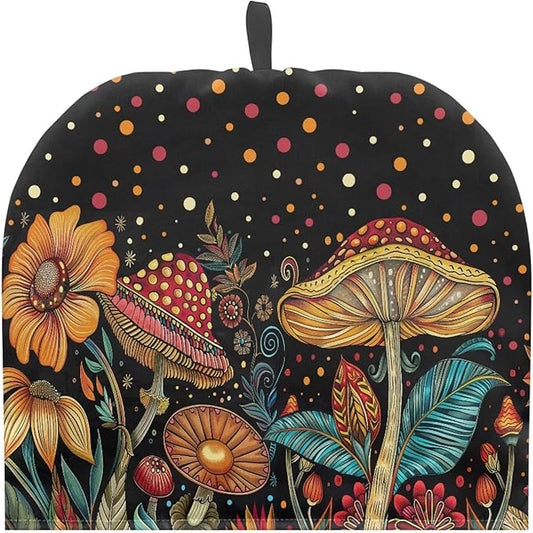 Mushroom Print Tea Cozy Cover Warmth Keep Tea Kettle Cover Teapot Cozy Tea Pot Cozies Heat Resistant Teapot Protector Home Kitchen Accessories D챕cor
