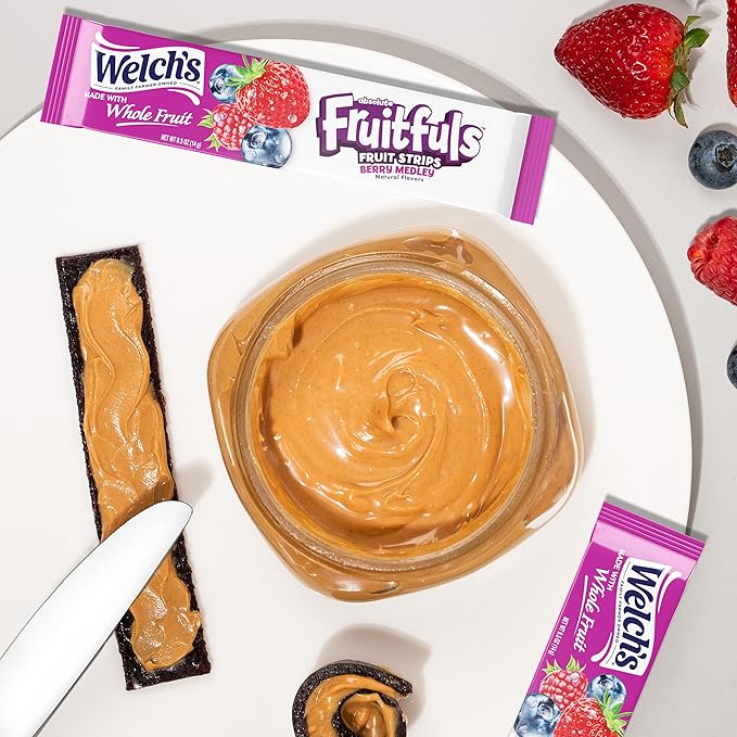 Welch?™s Absolute Fruitfuls Fruit Strips, Tasty Dried Fruit Snacks for School Lunches, Berry Medley, 0.5oz (Pack of 10)