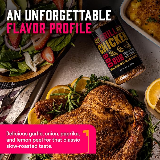 Hey Grill Hey | Chicken Rub | Delicious Chicken Seasoning | Dry Rub for Wings | Turkey & Fish Seasoning, Veggies and More | 10.7 oz