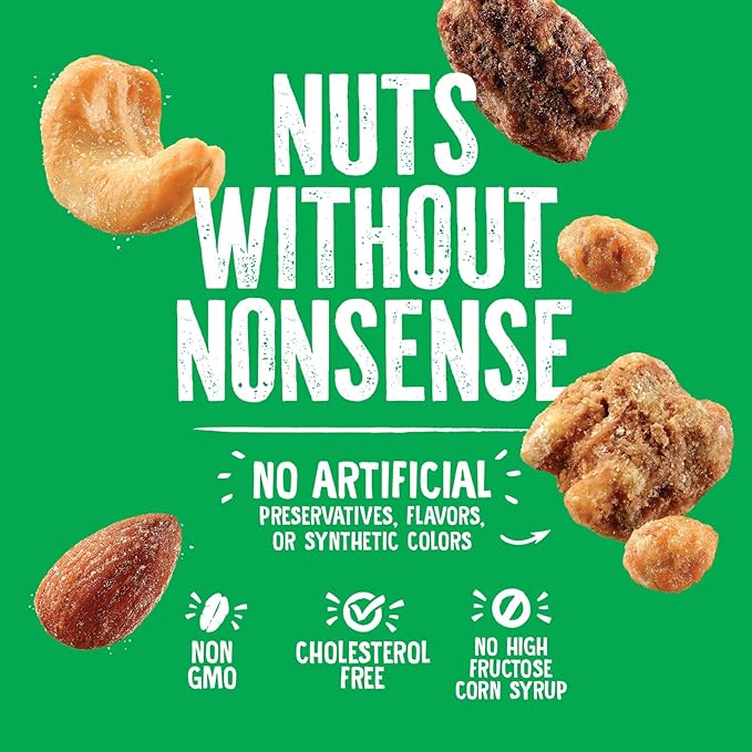 Emerald Nuts Salty Sweet Mixed Nuts (1-Pack), Features Kettle Glazed Peanuts, Almonds, Cashews, Kettle Glazed Walnuts, Kettle Glazed Pecans, 5.5oz Resealable Bag