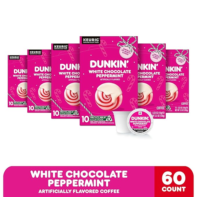 Dunkin??Polar Peppermint Flavored Coffee, 60 Keurig K-Cup Pods