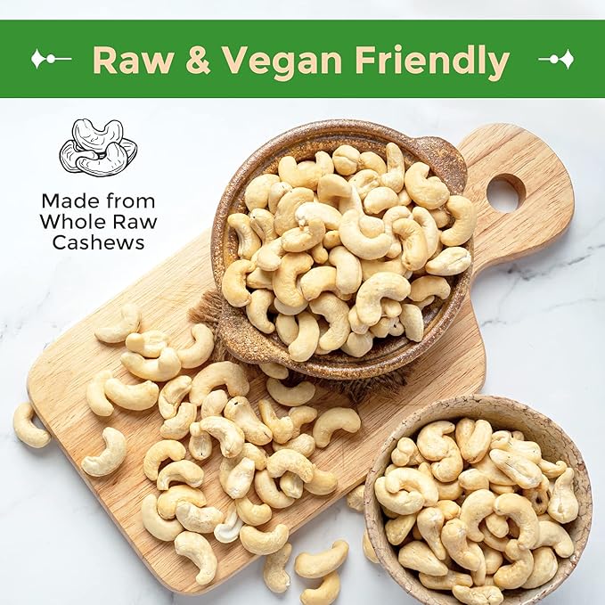 Sincerely Nuts - Raw Cashews Whole and Unsalted | Healthy Snack, Source of Protein | Keto and Paleo Friendly Gourmet Quality Vegan | Cashew Nuts 1(LB) Bag