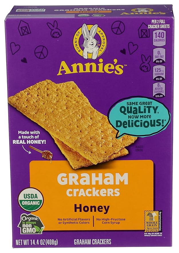 Annies Homegrown Organic Honey Graham Cracker, 14.4 Ounce - 12 per case