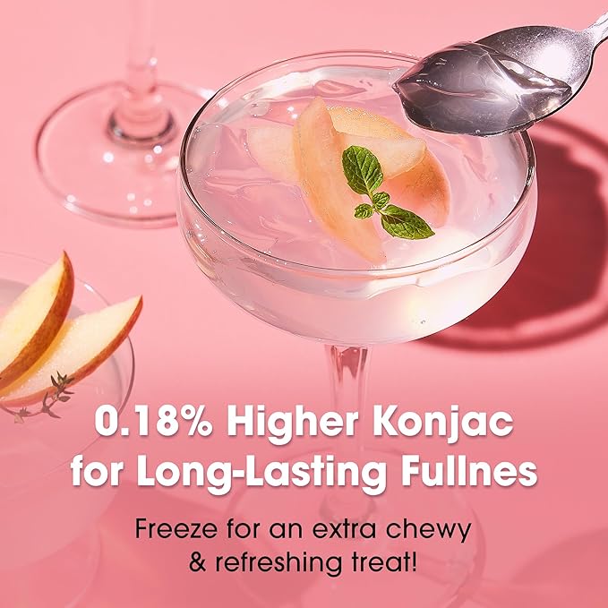 Sugarlolo Konjac Sweet Mangosteen Jelly Snack - Vegan Jello with Zero Sugar | Only 4 Calories per Pouch | Low Calorie Korean Snacks | 5.29 Oz (150g) | 10 Pack