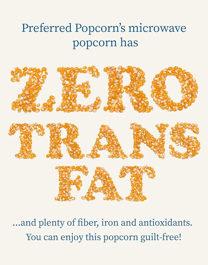 Preferred Popcorn Microwave Popcorn, Buttery Popcorn, 18 Pack - Non-GMO, Whole Grain, Gluten Free