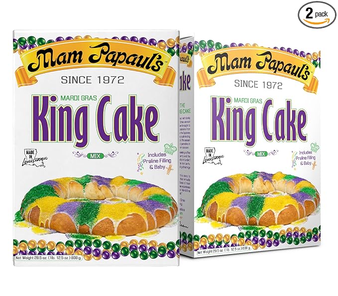 Mam Papaul's King Cake Mix 2pk