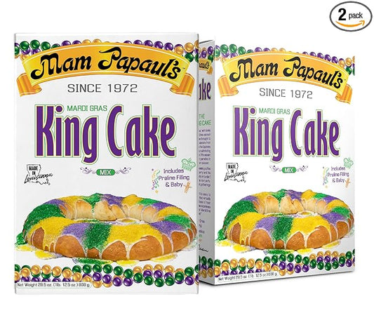 Mam Papaul's King Cake Mix 2pk
