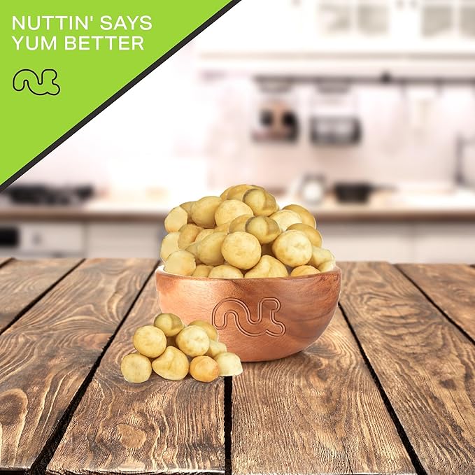 NUT CRAVINGS - Raw Macadamia Nuts, Unsalted, Shelled, (8oz - 1 Pack) Bulk Nuts Packed Fresh in Resealable Bag - Kosher Healthy Snack, Food Assortments