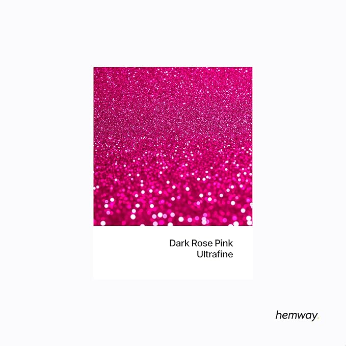 Hemway Premium Glitter Shaker - Dark Rose Pink | 130g Ultrafine Metallic Flake Sequins for Resin & Epoxy Crafts | Craft Supplies for Tumblers, Festival, Art