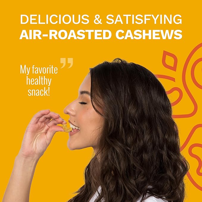 Golden Turmeric Cashews with Skin by Karma Nuts, Whole, Roasted, Vegan, Gluten Free, Low Net Carb, Natural, Everyday Nut Snack, 1.5 Ounce (12 Snack Packs)