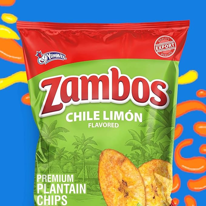 Zambos Plantain Chips Chile Limon (Pack of 4)