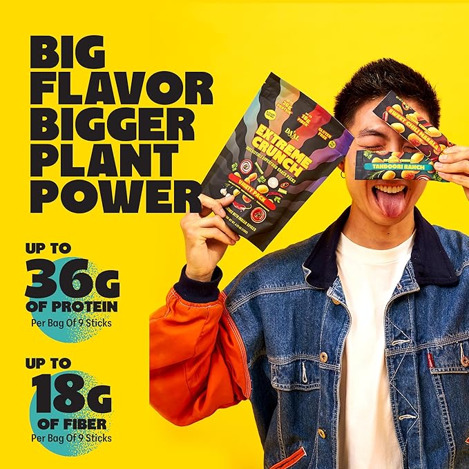 Daal By Keen Crunchy Mung Bean Snacks ??Variety Pack - Plant-Based Protein, High Fiber, Gluten Free & Nut-Free ??Mix into Salads or Enjoy as an On-the-Go Snack - 1 Resealable Pack, 4.76 oz