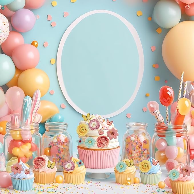 102 PCS Edible Flowers Butterfly Cupcake Toppers Rose Daisy Butterflies Flowers Cake Toppers Flowers Party Decorations for Wedding Engagement Birthday Party Decorations Supplies Mixed Size & Colour
