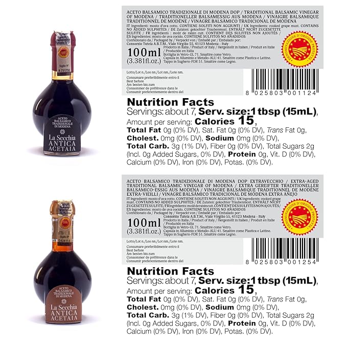 La Secchia - "Duetto", Aged 20 and 35 years, Traditional Balsamic Vinegar of Modena DOP, Two