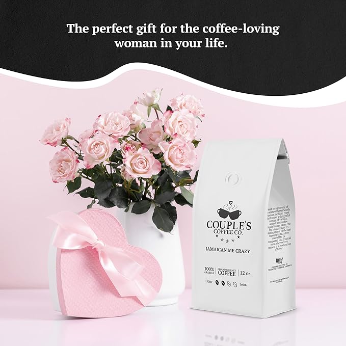 Couple?™s Coffee Ground Coffee | Gives Back to Military Families | Jamaican Me Crazy | Vanilla, Caramel, and Rum Flavored Coffee | Made with 100% Arabica Beans | 12oz bag brews about 34 cups
