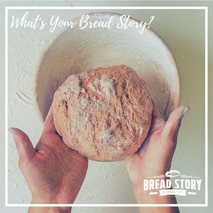 Bread Story Round Banneton Bread Proofing Basket Set ??Handmade Rattan Brotform Dough Bowl with Cloth Liner, Sourdough Tools & Baking Supplies for Home Bakers ??Baking Kit, 10 Inch