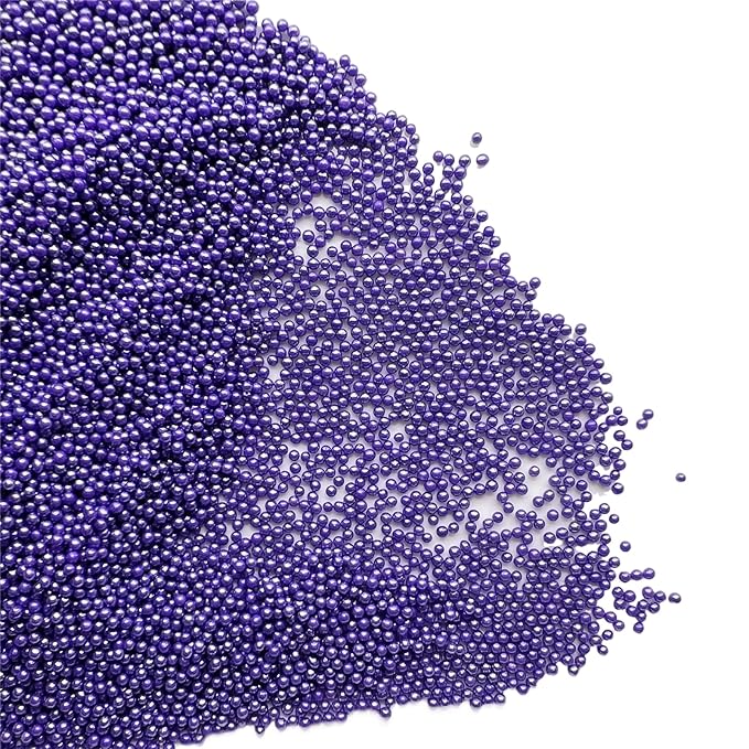 SE Si&Moos Nonpareil Sprinkles, 2mm Purple Mini Edible Pearls Purple Sprinkles for Cake Decorating Lavender Nonpareils Halloween Cookie Decorations Wedding Shower Party Christmas Holiday Supplies 3.5 OZ