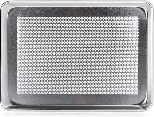 New Star Foodservice Commercial-Grade 18-Gauge Aluminum Sheet Pan/Bun Pan (13 L x18 W x1 H (Half Size))