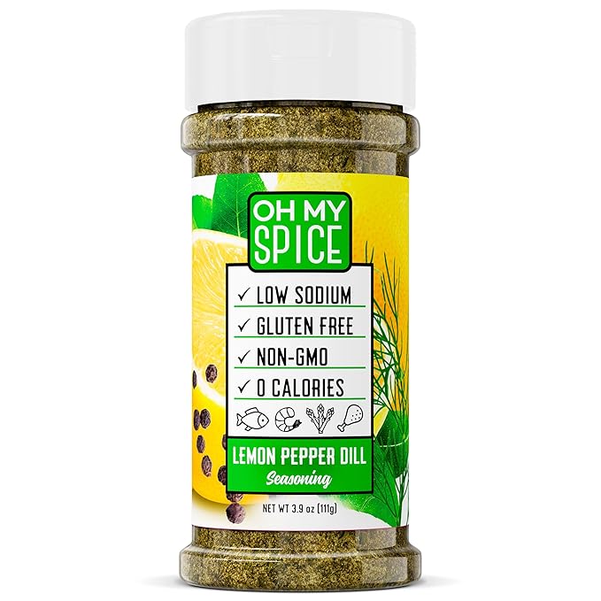 Chicken Seasoning Lemon Pepper Seasoning - Gluten Free & Low Sodium Lemon and Pepper Seasonings for Turkey, Seafood & Vegetable. Poultry Seasonings. Salad, Salmon & Chicken Dust for Grilling. 3.9oz