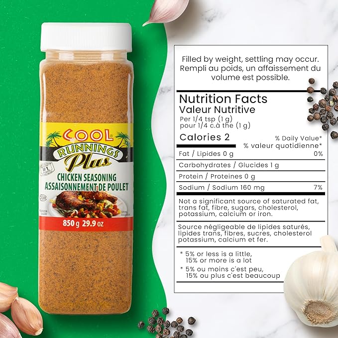 Cool Runnings Chicken Seasoning 850g ??Bold and Savory Blend for Marinating, Roasting, Grilling, and Frying Chicken, Perfect for BBQ and Oven-Baked Dishes