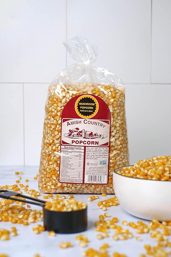 Amish Country Popcorn | 6 lb Bag | Mushroom Popcorn Kernels | Old Fashioned, Non-GMO and Gluten Free (Mushroom - 6 lb Bag)