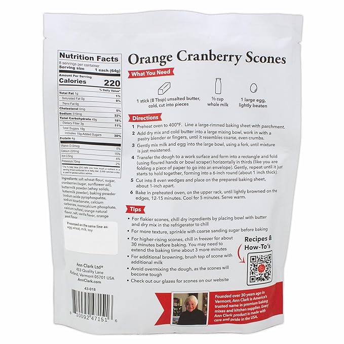 Ann Clark Traditional Cranberry Orange Scone Mix??<div></div>