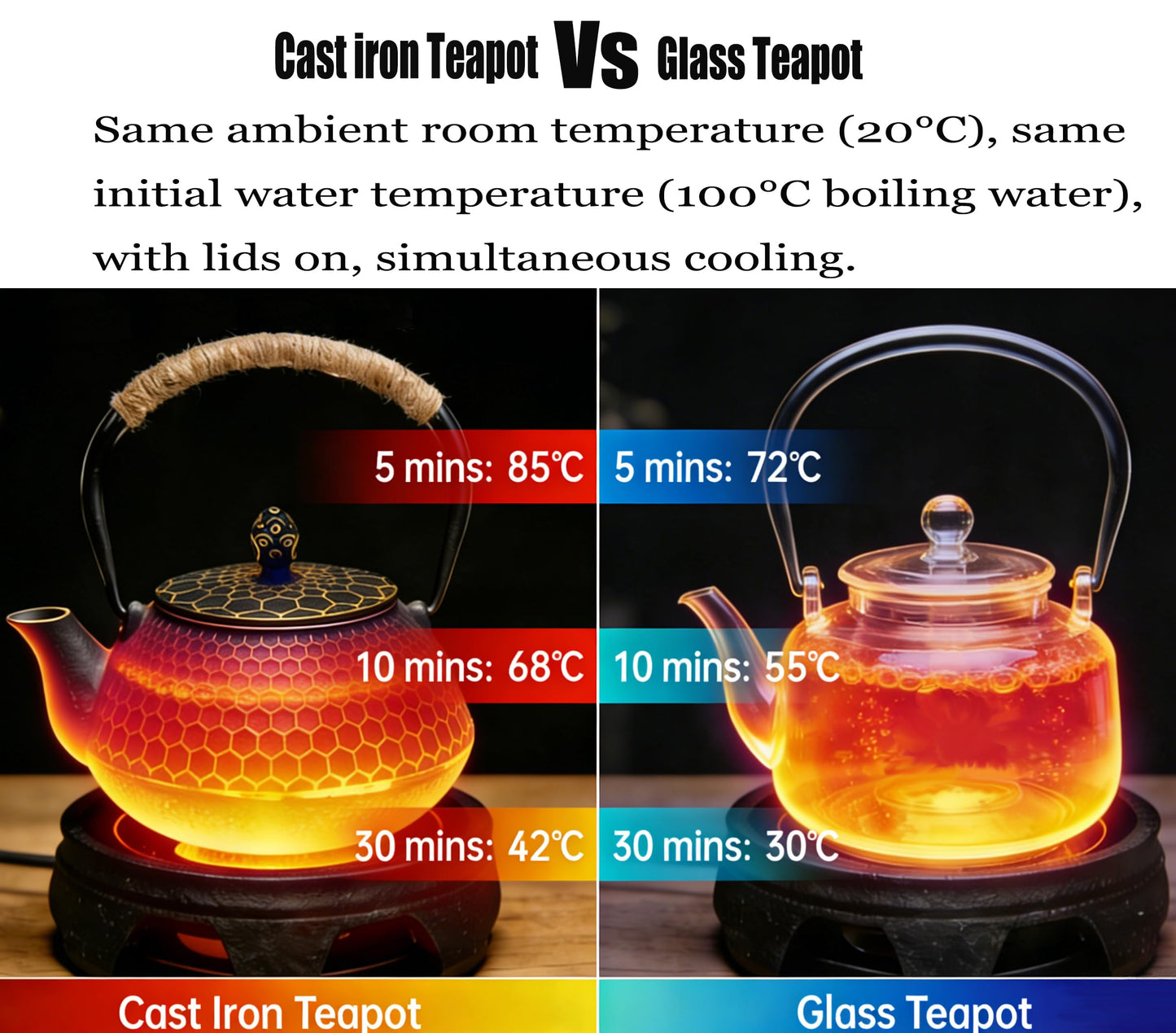 Dachenus 1000ml Japanese Cast Iron Teapot