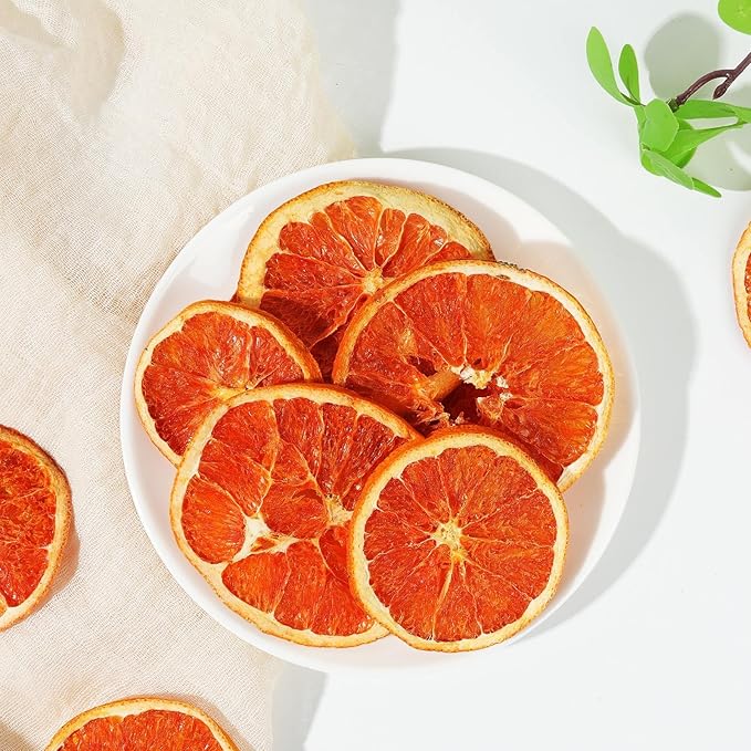 Dried Blood Orange Slices,Dehydrated Blood Orange Slices 8.82oz/250g Perfect for Cocktails,Fruit Tea, Garland, Crafts and Baking Sweet Wheels for Garnish, 100% Natural No Additives No Added