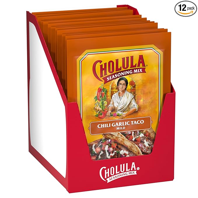 Cholula Chili Garlic Taco Seasoning Mix, 1 oz (Pack of 12)
