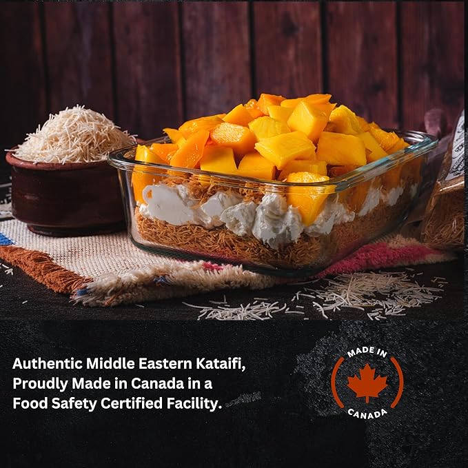 Lushpantry Kataifi Dough, Dried and Chopped for Dubai Chocolate, Kunafa & Baklava, Kataifi Shredded Fillo Dough 500 gr/ 1.1 lb (1.1 lbs, Dry kataifi)