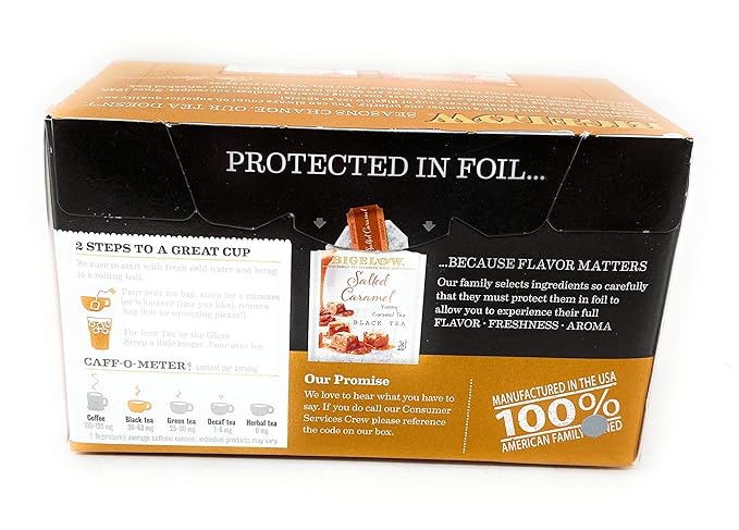 Bigelow Salted Caramel Black Tea 1.56 oz. 18 bags (pack of 3)