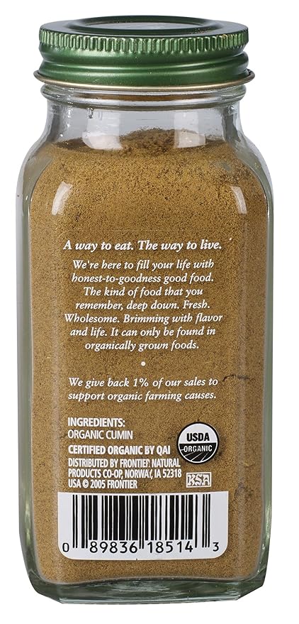 Simply Organic Ground Cumin Seed, 2.31 Ounce Jar, Rich, Warm, Complex Earthy Spice Flavor, Kosher (Pack of 3)