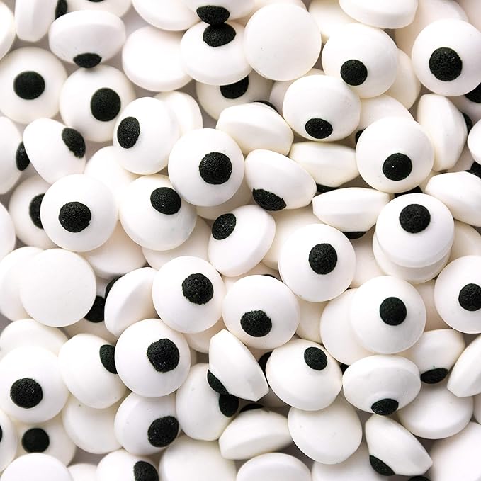 Sweets Indeed Bulk Candy Eyeballs, 300 Edible Eyes, Halloween Sprinkles, Perfect for Cake Decorations, Baking, Ice Cream, Cookies, Cupcake Topper 4.3 ounces