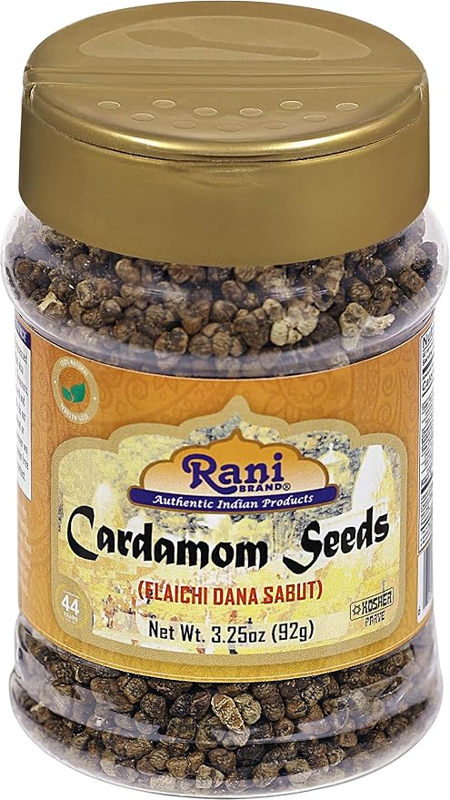 Rani Cardamom (Elachi) Decorticated Seeds Indian Spice 3.25oz (92g) PET Jar~ All Natural | Vegan | Gluten Friendly | NON-GMO | Kosher | Indian Origin