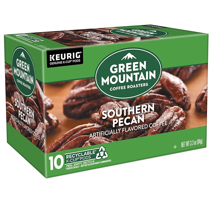 Green Mountain Coffee Roasters Southern Pecan Keurig Single-Serve K-Cup pods, Light Roast Coffee, 60 Count (6 Packs of 10)