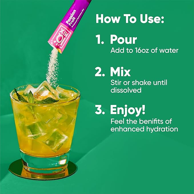 IQMIX Hydration Electrolyte Powder ??4-in-1 Formula for Hydration, Mental Clarity, Mood and Recovery ??Sugar-Free Drink Mix, Keto, Magnesium L-Threonate, Lion?™s Mane ??20 Count Tropical Variety Pack