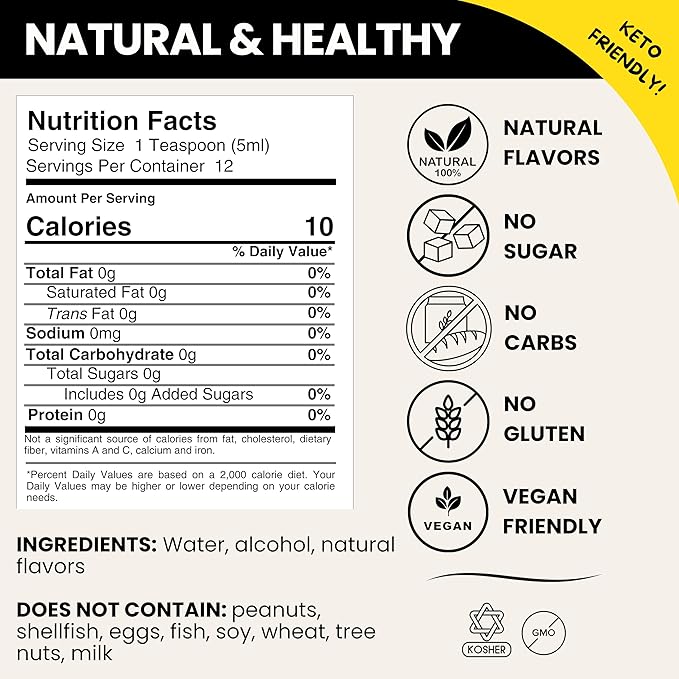 Natural Cake Batter Extract - 2 oz - Water-Soluble - By Harvest Moon Delights - Cake Batter Extract for Baking, Ice Cream, Drinks, and Candy - Flavoring, Sugar Free
