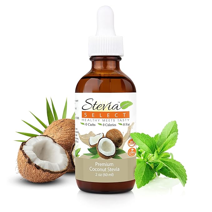 Stevia Select Coconut Flavored Liquid Stevia ??Zero Calorie Coffee, Tea, Drink & Baking Sweetener, All-Natural, No Erythritol, Keto-Friendly Sugar Alternative, 300 Servings ??2 Oz (1 Pack)