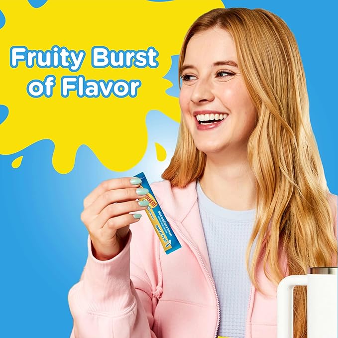Starburst Duos Singles To Go Powdered Drink Mix, Blue Raspberry Lemon, 12 Boxes with 6 Packets Each - 72 Total Servings, Sugar-Free Drink Powder, Just Add Water, 6 Count (Pack of 12)