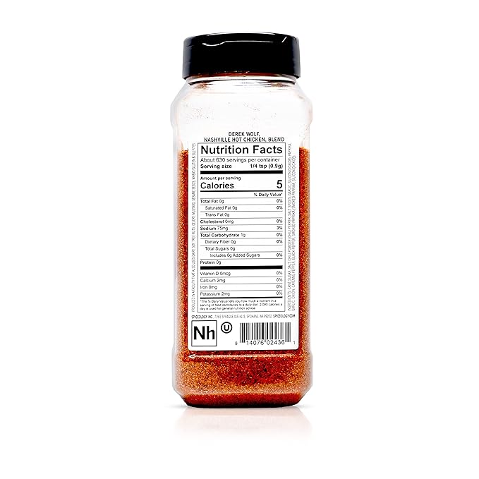 Spiceology – Derek Wolf Nashville Hot Chicken Seasoning – Spicy BBQ Rub for Chicken Wings, Pork Chops, Shrimp, Steak, and More – Bold and Flavorful Nashville Hot Seasoning – 20 oz