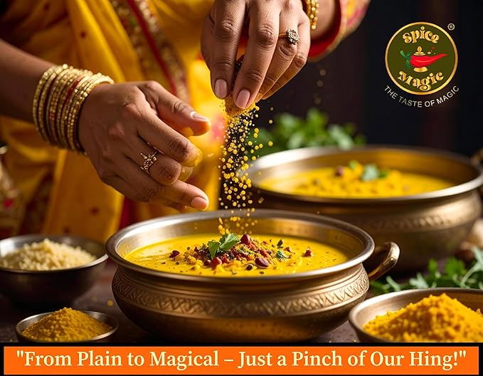 Spice Magic Asafetida Ground (Hing) ~ 100% Pure, Aromatic & Natural I Non-GMO I Indian Origin (3.5oz (100g)
