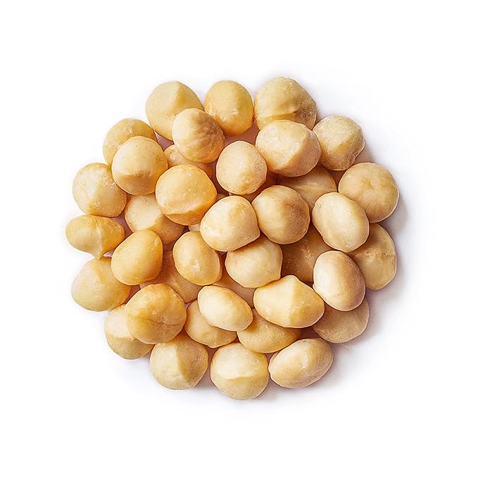 Food to Live Organic Dry Roasted Whole Macadamia Nuts with Himalayan Salt, 8 Pounds – Delicious and Nutritious Snack Made from Premium Non-GMO Nuts