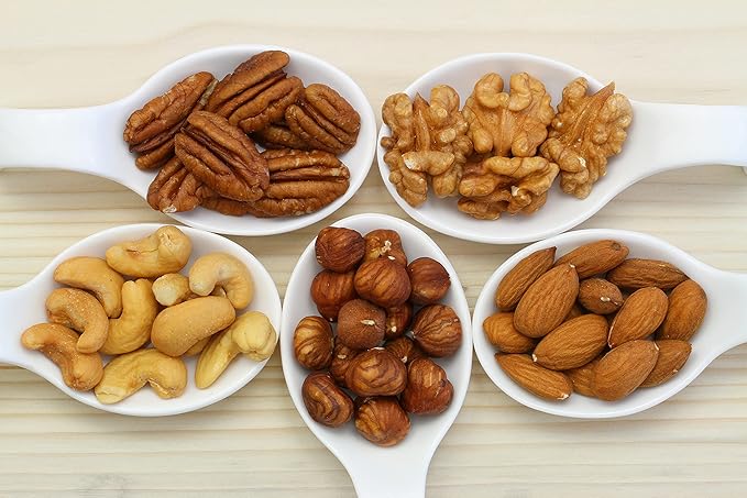 Deluxe Mixed Nuts Raw Natural Unsalted (No Shell) - Compares To Organic Almonds, Walnuts, Cashews, Filberts & Pecans Mix By Farm Fresh Nuts (2 Lb.)