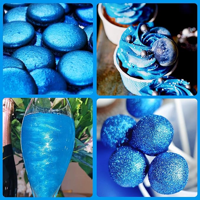 Edible Glitter - 30g / 1oz Luster Dust Edible Glimmer Powder for Sparkling Drinks, Foods, Wine, Cake - Food Grade Shimmer Dust Powder for Baking, Beverage, Cookies Decoration