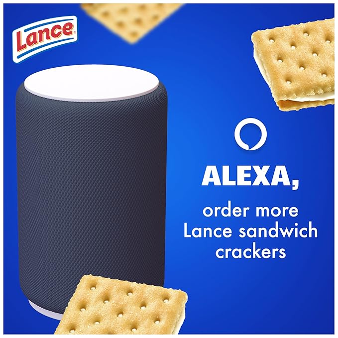 Lance Sandwich Crackers, Captain's Wafers Cream Cheese and Chives, 8 Packs, 6 Sandwiches Each