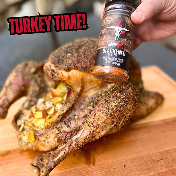 Runnin??Wild Signature Blackened Seasoning ??Irresistible Cajun Spice Blend for Chicken, Salmon, Shrimp & Fish | Bold & Flavorful Gourmet Blackening Rub, No Artificial Flavors or MSG added - 4.8oz