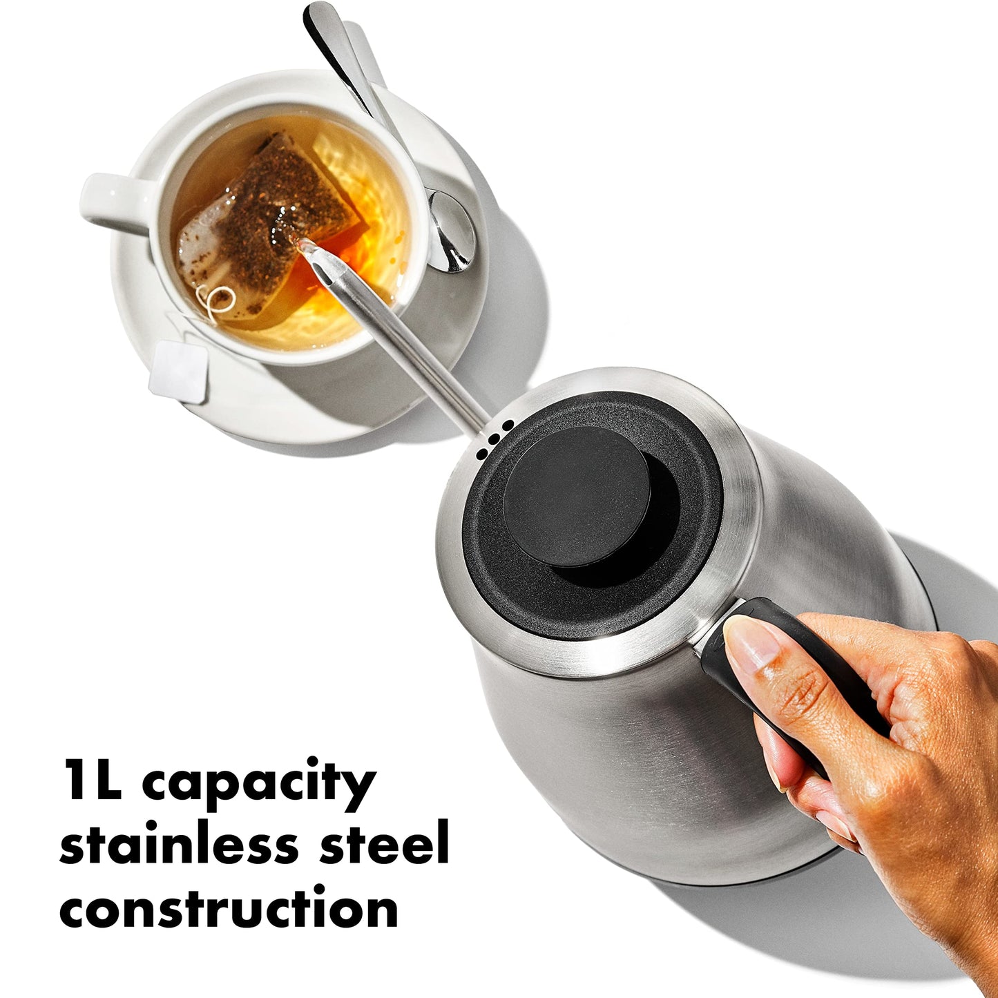 OXO Brew Pour Over Gooseneck Electric Kettle - Stainless Steel