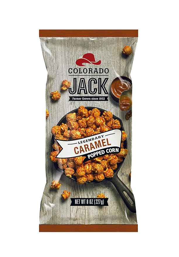 Colorado Jack Gourmet Caramel Popcorn: Real Butter & Vanilla, Farmer Grown, Delicious Snack Tasty Gift - No Corn Syrup & Gluten Free - Pack Size