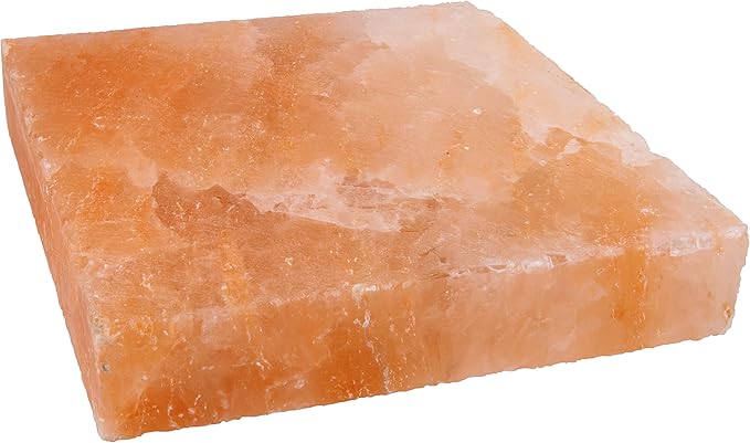 Camerons Himalayan Pink Salt Block for Grilling (8"x8") - Barbecue Grill Slab Maintains Even Temperature Hot or Cold - Naturally Adds Salty Flavor to Cooking - Barbecue Grilling & Cookout Essential